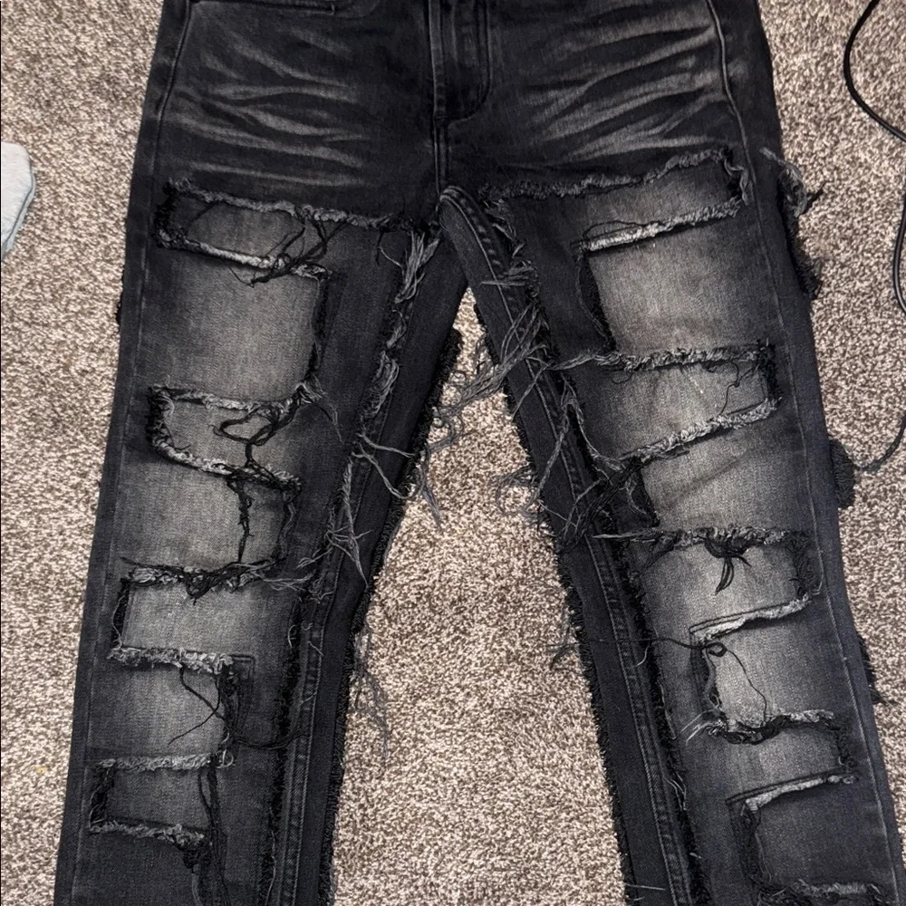 Men's Edgy Black Skinny Jeans